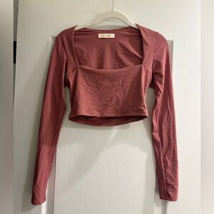 Rose Long Sleeve Crop Top